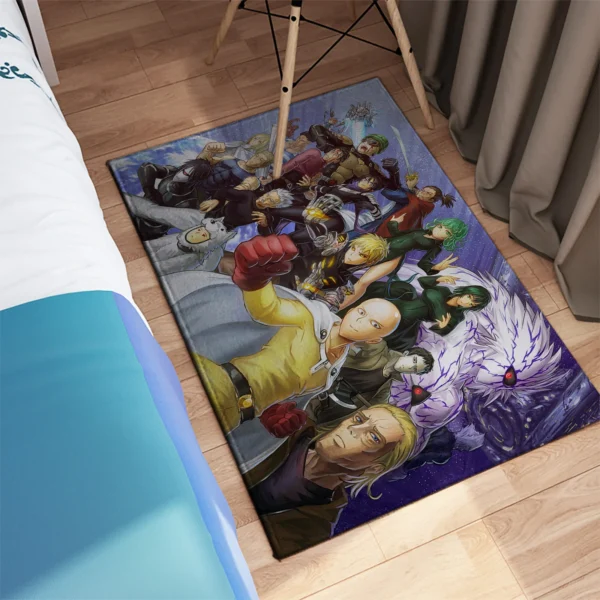 One Punch Man Hero Association Character Rectangular Anime Area Rug