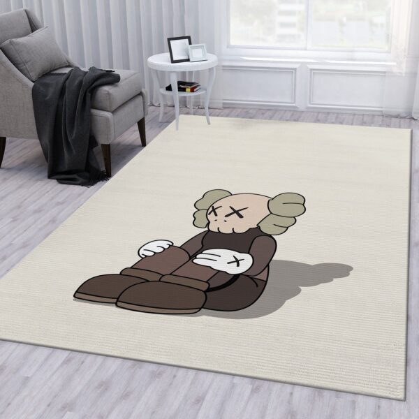 Brown Kaws Sit Down Classic Area Rug – Stylish Home Decor