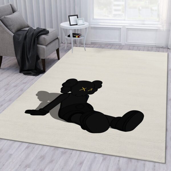 Exclusive Black Sit Down Classic KAWS Rug