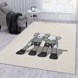 Kaws Along The Way Grey Area Rug