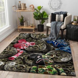 Kaws Bape Gifts Area Rug – Unique Home Decor