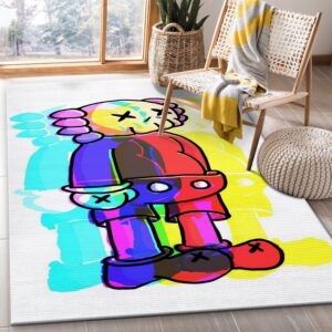 Kaws Colorful Art Rug – Unique Design for Collectors