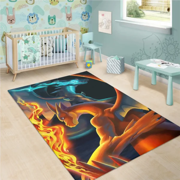 Mega Charizard Pokémon Form Rug Bold Home Decor Choice