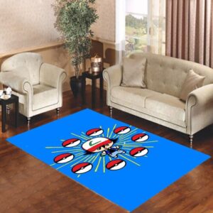 Ash Ketchum Pixel Ball Rug Nostalgic Home Decor