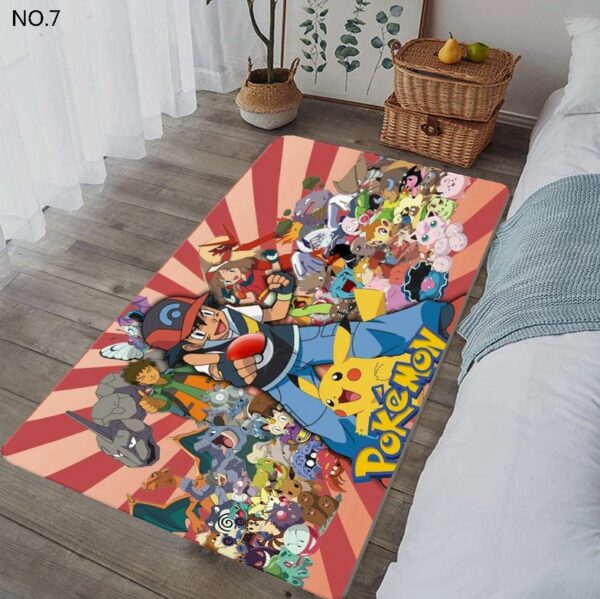 Ash Team Family Pokemon Rug Perfect for Any Room