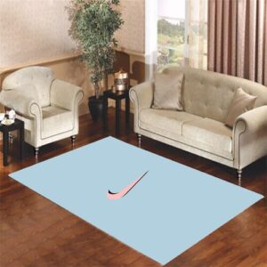 Blue Nike Logo Area Rug Carpet – Trendy and Vibrant Sports Design