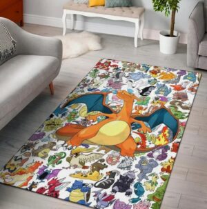 Charizard Flame Dragon Rug Tiny Pokémon Patterns