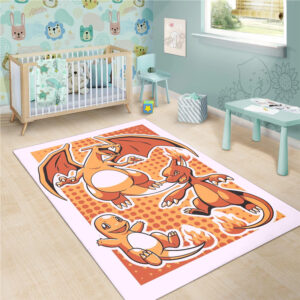 Charmander Evolution Pokémon Rug Vibrant Home Decor