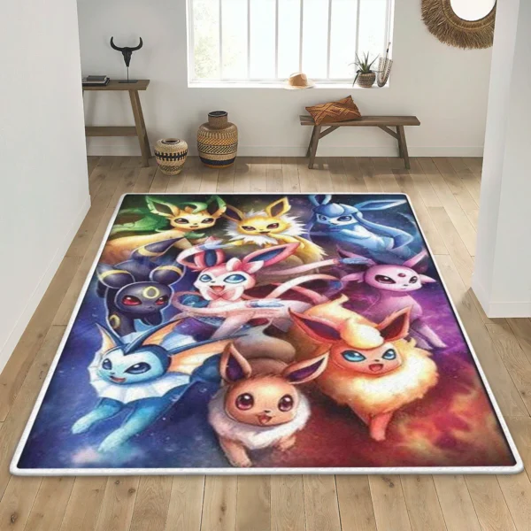 Cute Pokémon Collection Area Rug Fun Home Decor Style