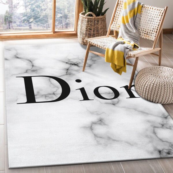 Dior Stone Background Area Rug Elegant Carpet Design