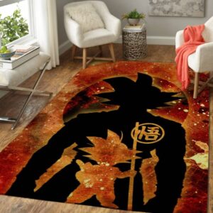 Dragon Ball Z Silhouette Anime Area Rug Living Room Style