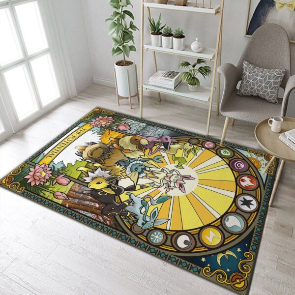 Eevee Evolution Pokemon Rug Adorable Home Decor