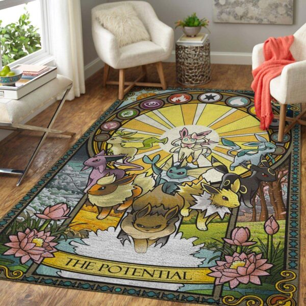 Eevee The Potential Pokemon Rug Unique Home Accent