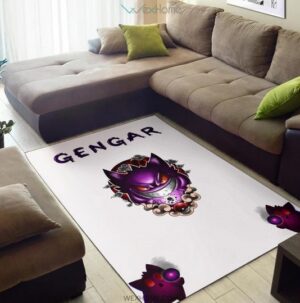 Evil Black Gengar Dark Power Rug Spooky Home Decor