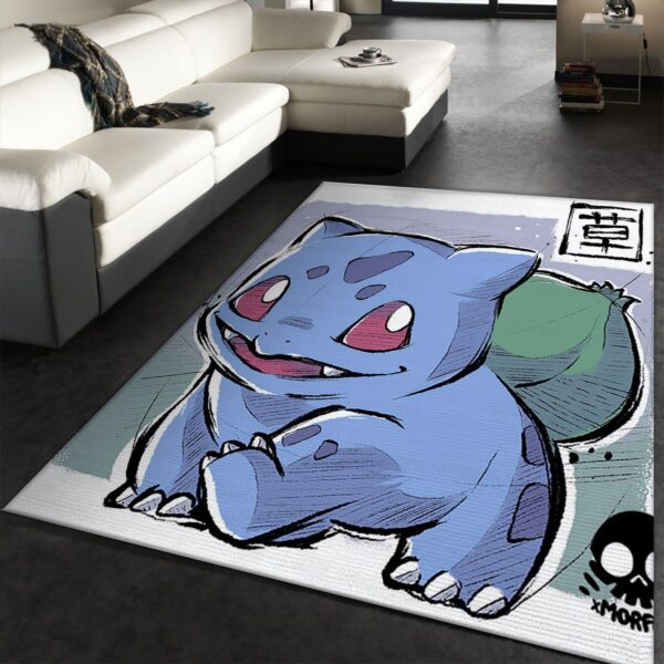 Fushigidane Pokemon Rug Unique Home Decor Accent