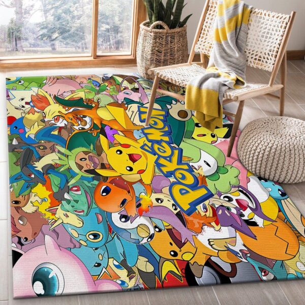 Generation 1 Pokemon Characters Rug Fun Home Decor