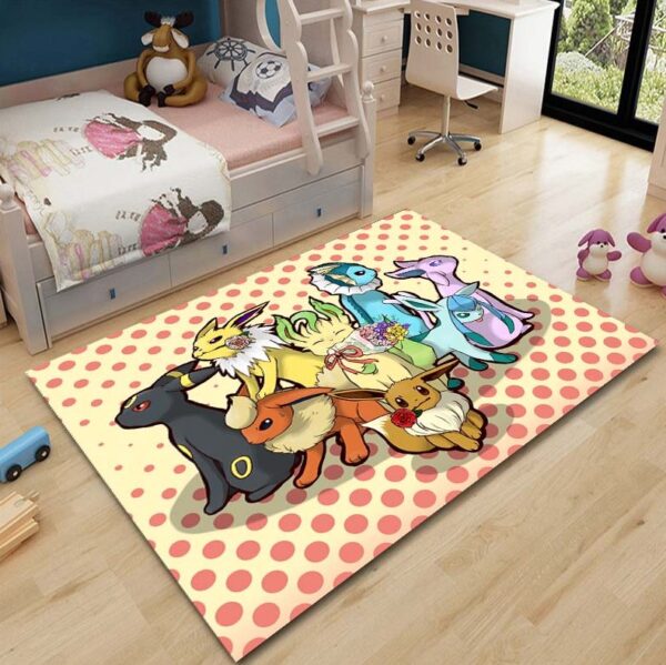 Girly Pokemon Team Rug Cute and Stylish Home Accent