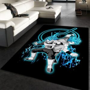 Goku and Vegeta Blue Area Rug Home Decor Essentials