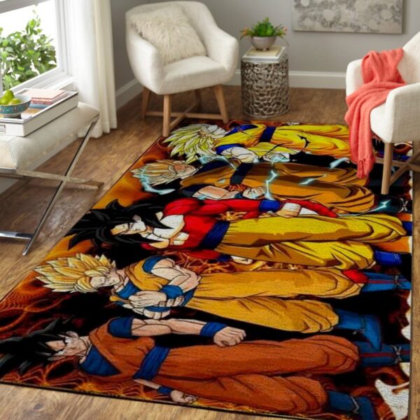 Goku Transformations Dragon Area Rug Carpet Design