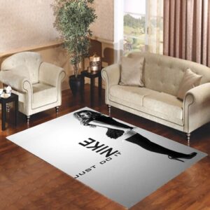 Grey Nike Girl Area Rug – Chic and Sporty Design for Home