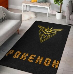 Instinct Symbol Neon Zapdos Rug Pokémon Go Decor