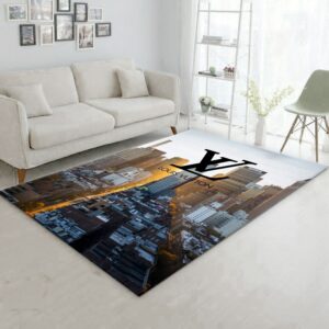 Louis Vuitton Cityscape Rug Chic Living Room Decor