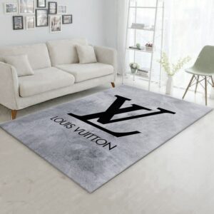 Louis Vuitton Logo Area Rug Carpet Elegant Home Decor Piece