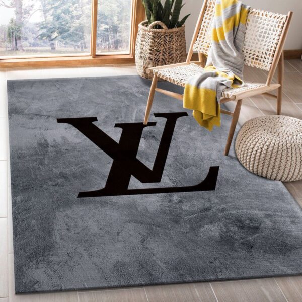 Louis Vuitton Logo Area Rug Carpet Luxury Home Decor