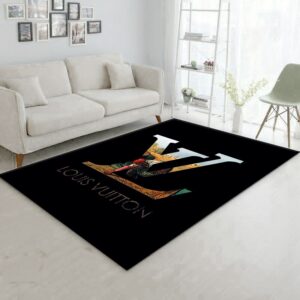 Louis Vuitton Logo Area Rug Stylish Home Decor Accent