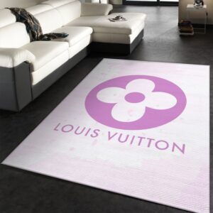 Louis Vuitton Pink Background Area Rug Trendy Decor