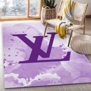 Louis Vuitton Violet Background Area Rug Carpet Trendy Look