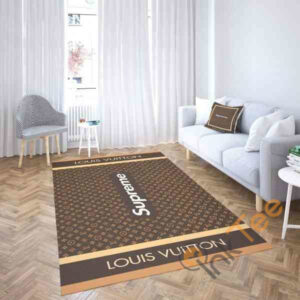 Louis Vuitton X Supreme Rug Trendy Home Decor Piece