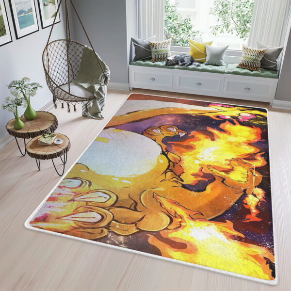 Mega Charizard Pokemon Rug Unique Home Decor Accent