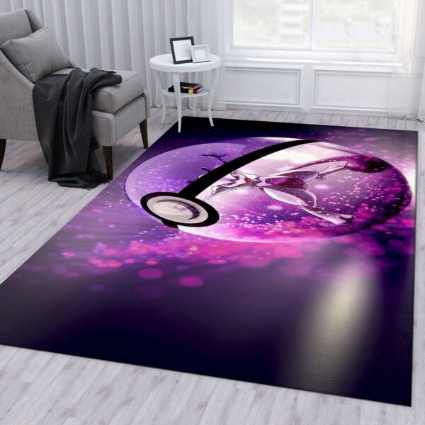 Mewtwo Pokemon Ball Rug Stylish Home Decor Option