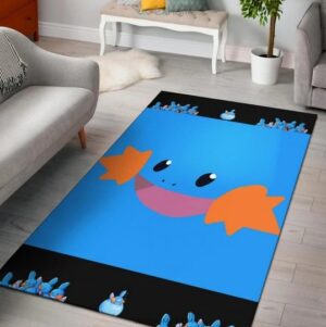 Mudkip Water Face Blue Rug Cute Pokémon Design