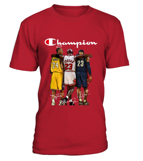 NBA Legends T-Shirt: Kobe, Jordan, LeBron Champion Style