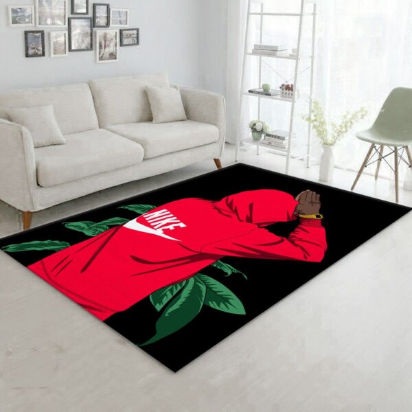 Nike Bedroom Rug Floor Decor – Trendy Home Accent for Sports Fans