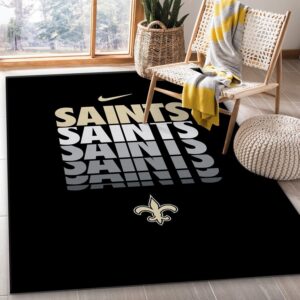 Nike Ft Saints Area Rug Carpet – Football-Inspired Room Style