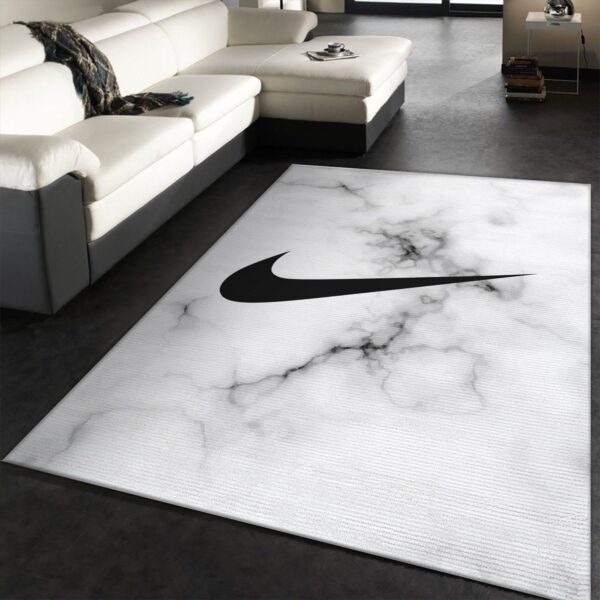 Nike Logo Stone Background Rug – Modern and Urban Design