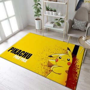 Pikachu Pika Pika Rug Playful Decor for Any Room