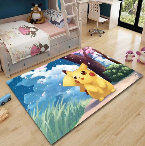 Pikachu Sakura Rug Charming Pokemon Home Decor