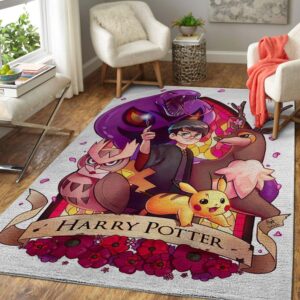 Pokémon and Harry Potter Combo Rug Unique Home Style