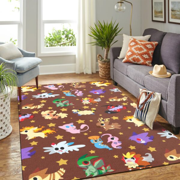 Pokémon Chibi Art Rug Adorable Home Decor Accent