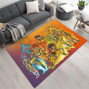 Son Goku All Forms Dragon Ball Rug Trendy Home Accent