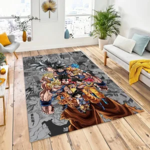 Son Goku Evolution Dragon Ball Rug Unique Home Decor