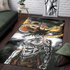 Son Goku New Design Dragon Ball Rug Bedroom Aesthetic