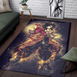 Son Goku Super Saiyan 4 Rug Bedroom Aesthetic Decor