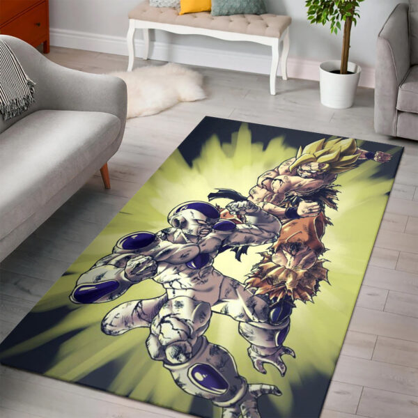 Son Goku vs Frieza Rug Bedroom Aesthetic Design