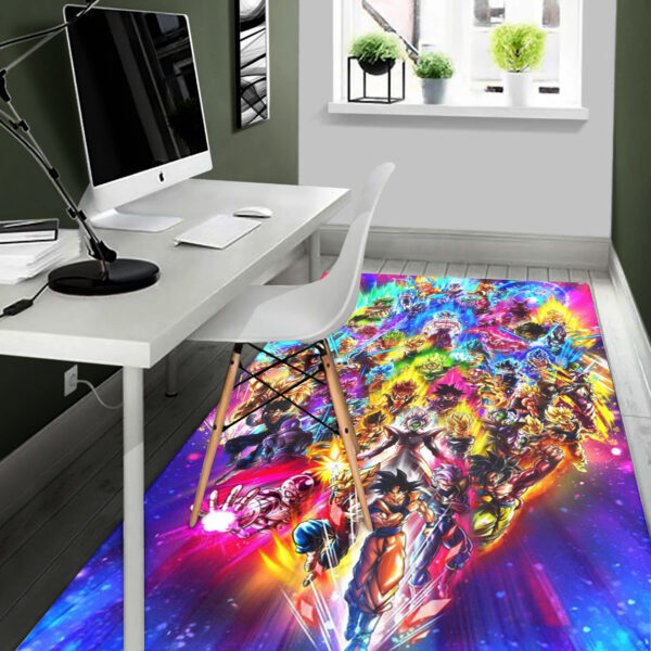 Super Saiyan Character Rugs Living Room Carpet Decor