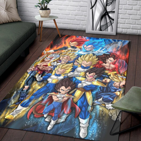 The Evolution of Vegeta II Dragon Ball Z Rug Living Room